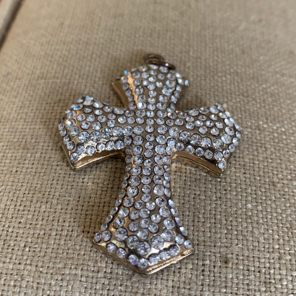 Gold glitter cross